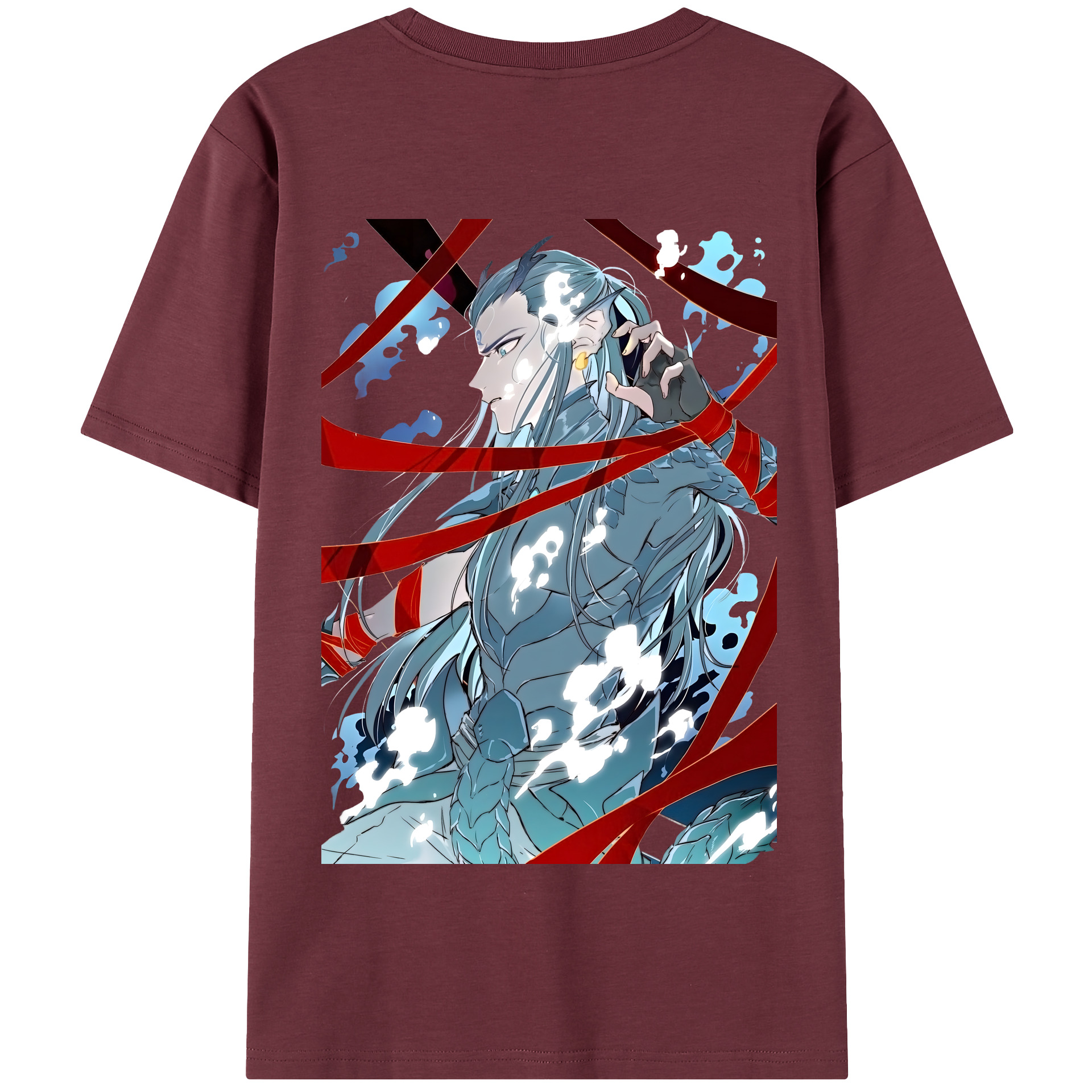 （画像用） Ne Zha 2 ナタ 魔童の大暴れ 綿100％半袖Tシャツ（背面プリント）